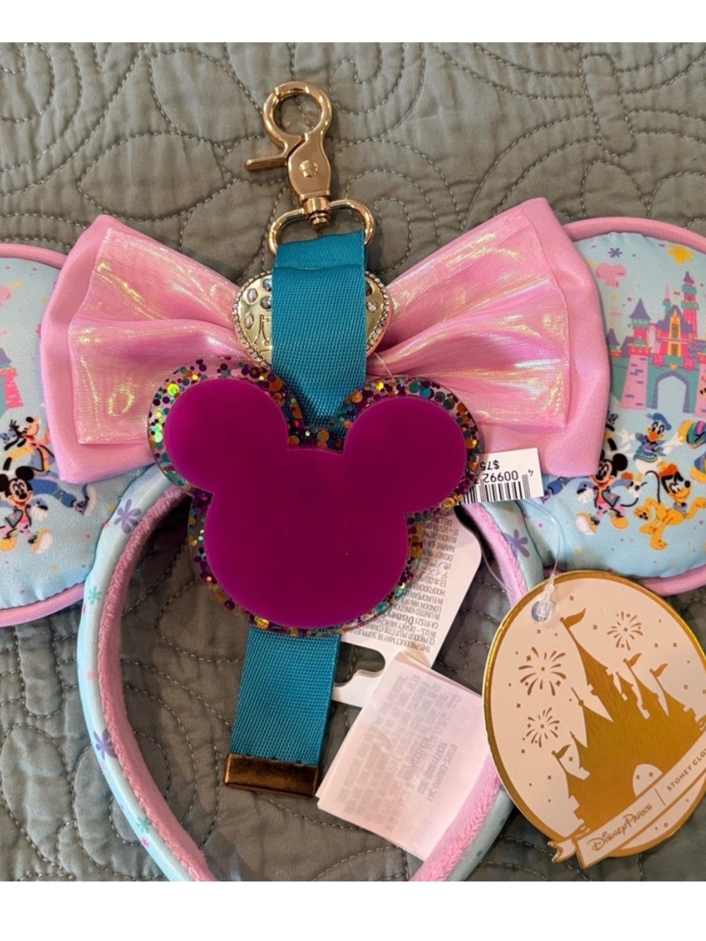 Purple Mickey Disney ear headband holder. Ears not included. Mouse